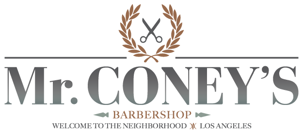 Mr. Coney's Barbershop logo in color